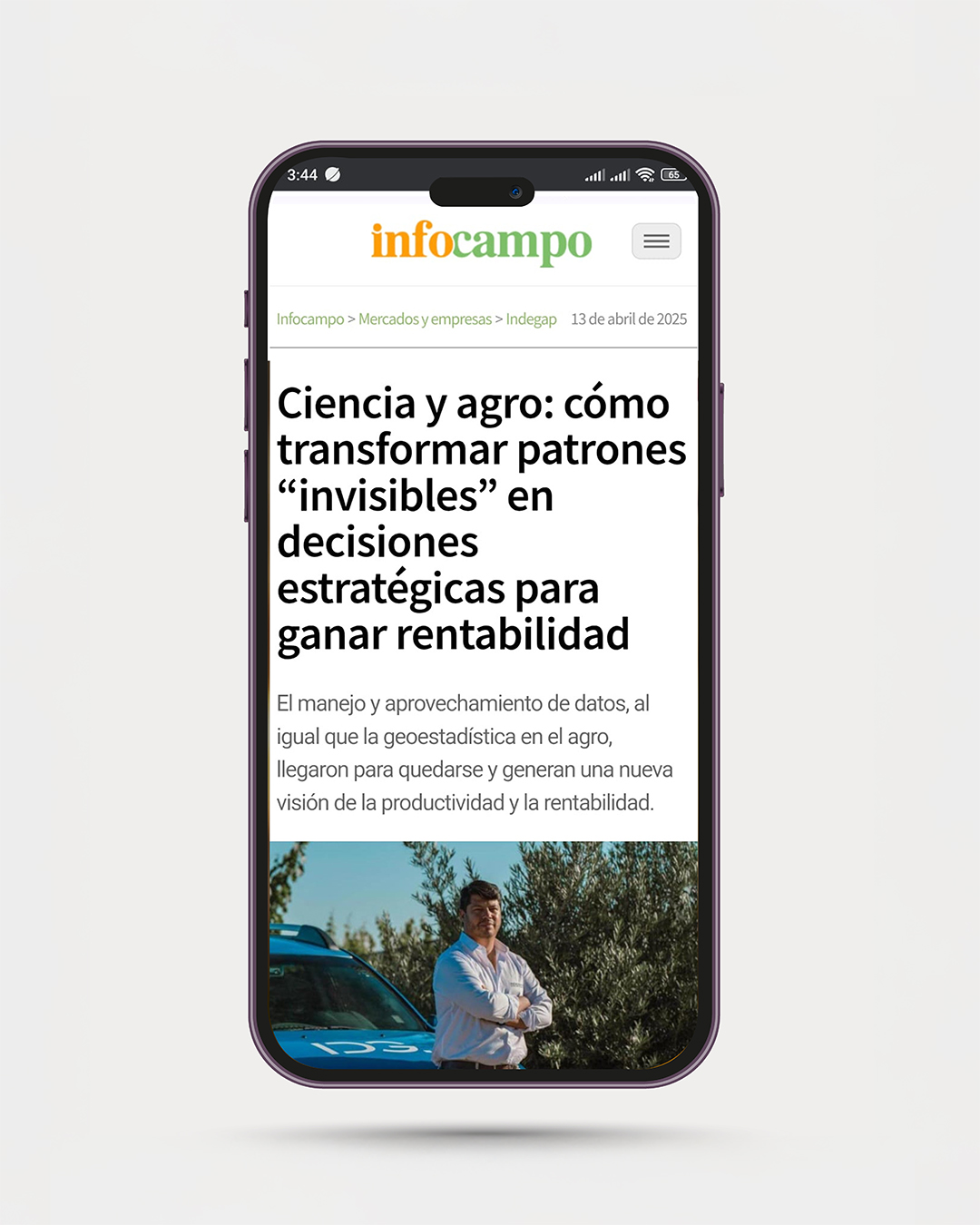 Infocampo destaca nuestro enfoque: rentabilidad con conocimiento